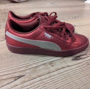 Puma Basket Holiday Glitz Casual Juniors Shoe Size 5.5C